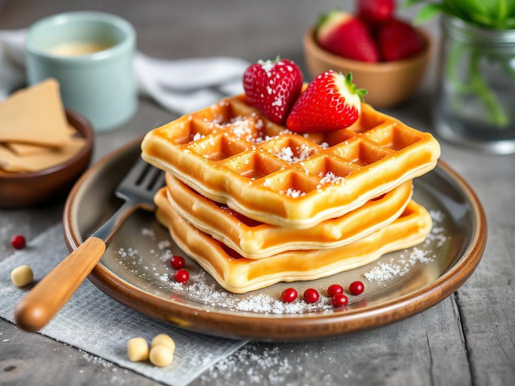 Eine Geheimzutat
Dieser einfache Waffelteig gelingt immer