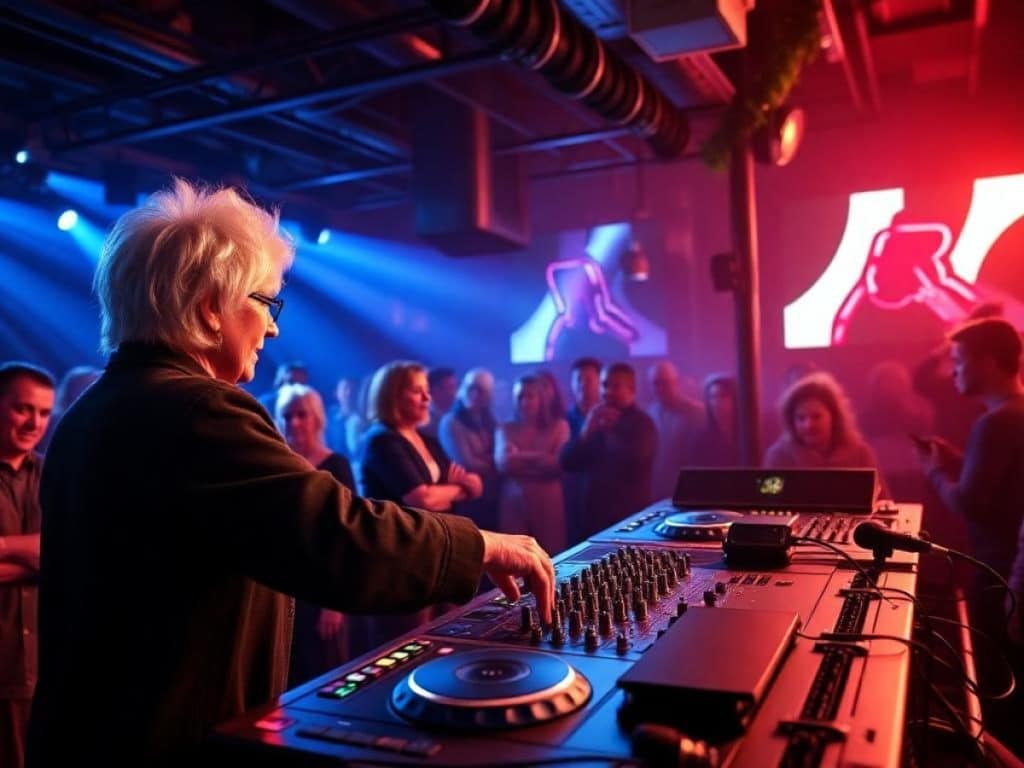 Der Andrang ist groß, der Saal bebt – am Mischpult steht ein Ü70-DJ-Kollektiv