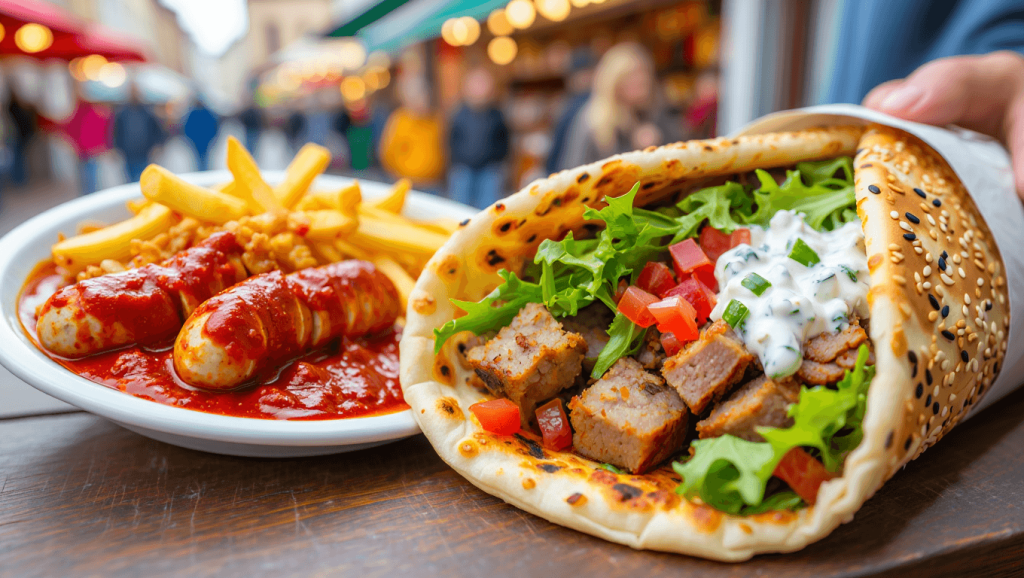 ILLUSTRATION - 19.02.2018, ---: Ein Döner Kebab angerichtet auf einem Teller. (zu dpa: «Mehr Döner bestellt - trotz höherer Preise») Foto: Patrick Pleul/dpa-Zentralbild/dpa +++ dpa-Bildfunk +++