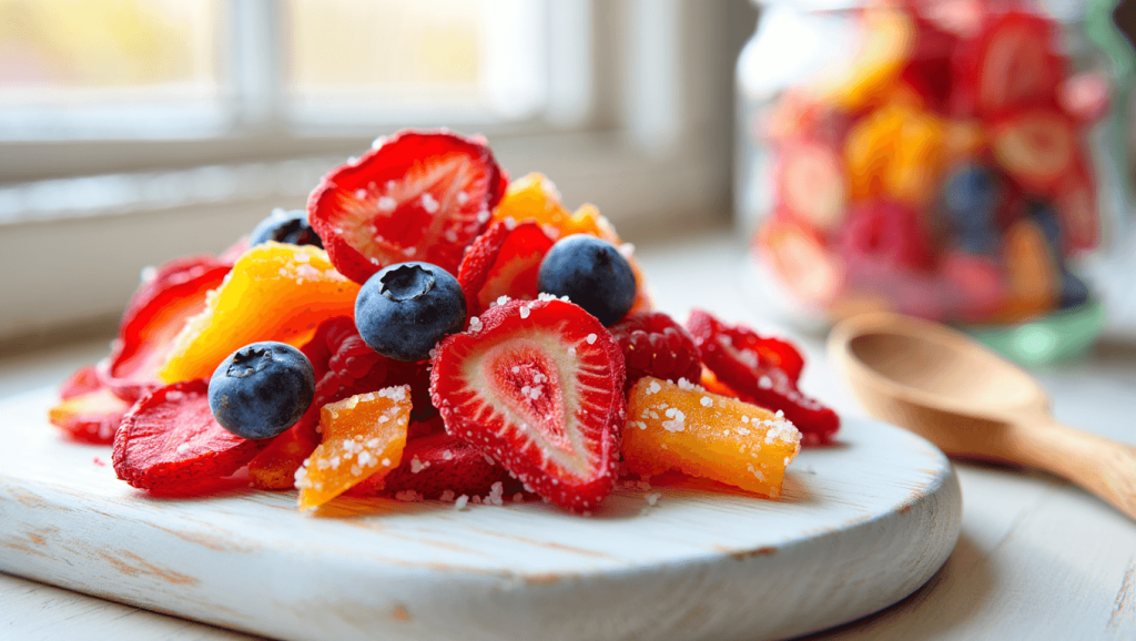 Lebensmittel im Check
                
                        Gefriergetrocknete Früchte: Gesunder Snack oder Zuckerfalle?